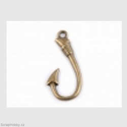 Rybářský háček - staromosaz