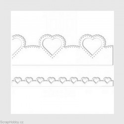 Papírová bordura - srdce