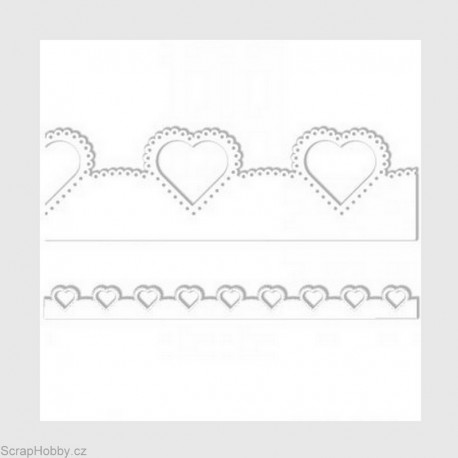 Papírová bordura - srdce