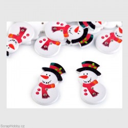 Dřevěný dekorativní sněhulák