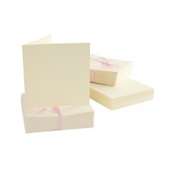 Scrapbooking - Blahopřání a obálky - 100ks - krémové - čtvercové