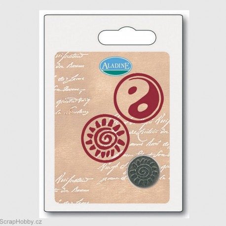 Oboustranné pečetidlo - Slunce a Jing a jang