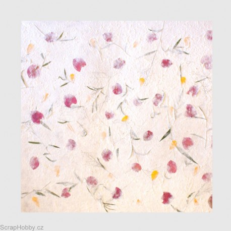 Ruční morušový papír - listy a květy II.