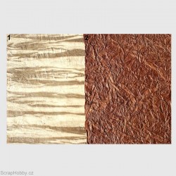 Nepálský papír - Imitace kůže - tmavě hnědá-2