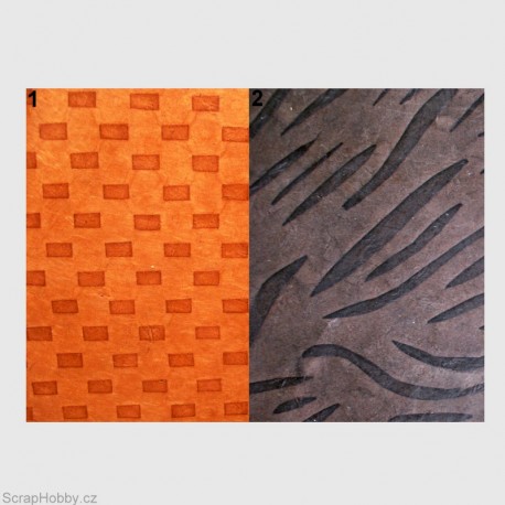 Nepálský papír - Imitace kůže - srst kočky - VODĚODOLNÉ