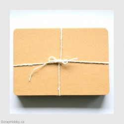 Recyklované papíry 17,8 x 12,7 cm - 100 ks - oblé rohy