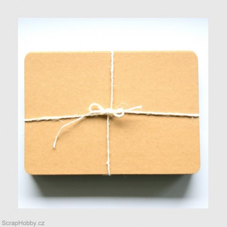 Recyklované papíry 17,8 x 12,7 cm - 100 ks - oblé rohy