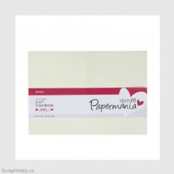 Blahopřání a obálky - 50ks - krémové - obdelníkové