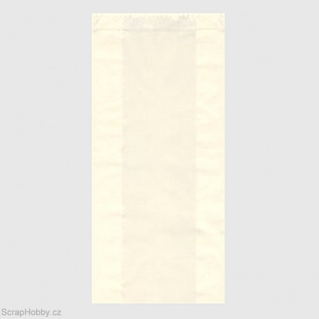 Papírový sáček - bílý - 10 x 22 cm