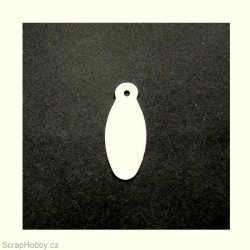 Visačky - oválné - 50ks - smetanové (šampaň)