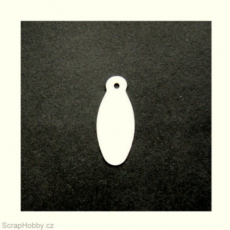 Visačky - oválné - 50ks - smetanové (šampaň)