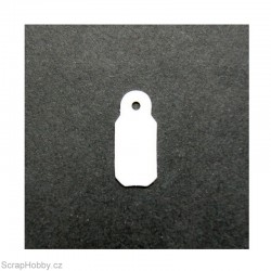 Visačky - obdelníkové - malé - 50ks - smetanové