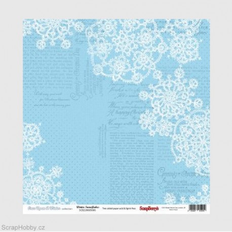 Oboustranný papír - Once Upon A Winter - Snowflakes