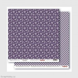 Oboustranný papír - Elegantly Festive -Snowflakes Beautyberry