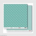 Oboustranný papír - Elegantly Festive -Snowflakes True Teal