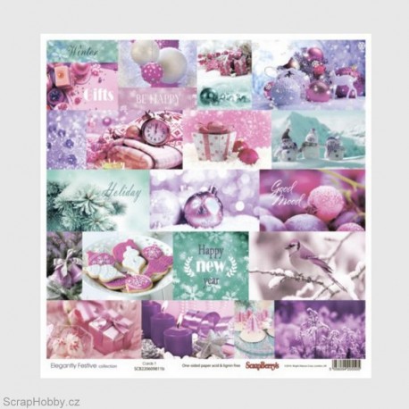 Jednostranný papír - Elegantly Festive - Cards 1