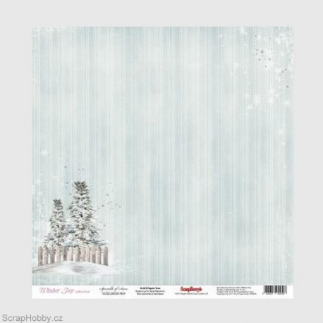 Jednostranný papír - Winter Joy - Sprinkle of Snow