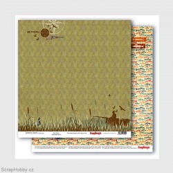 Oboustranný papír - Adventure Awaits - Gone Fishing