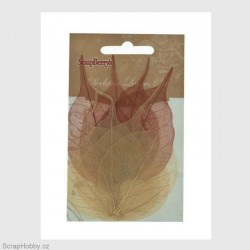 Síťované listy - Hnědé - 8ks