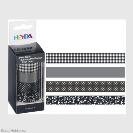 Sada - černo-bílá - 4ks