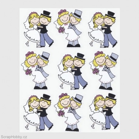 Ženich a nevěsta sada - 9ks