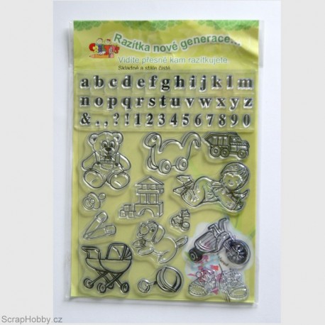 Razítka - Miminko, kočárek, hračky