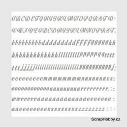 Písmenka 8. šedá - abeceda font Motion