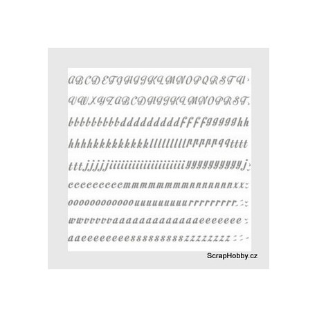 Písmenka 8. šedá - abeceda font Motion