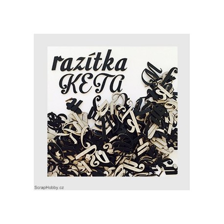 Písmenka 8. černá - abeceda font Motion