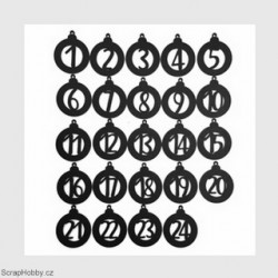 Čísla kulatá - černá