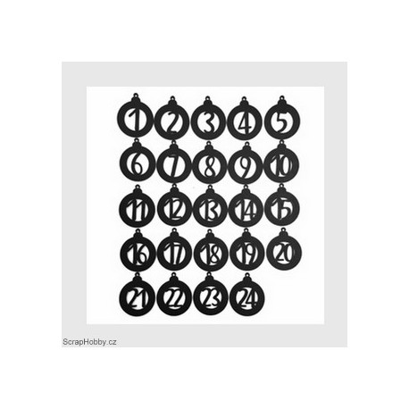 Čísla kulatá - černá