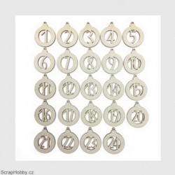 Čísla kulatá - šedá