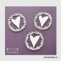 Srdíčko s větvičkou - 3ks