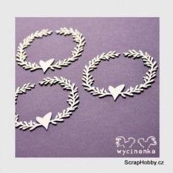 Srdíčkové věnečky - 3ks