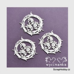 Hnízdo s vajíčky - 3ks