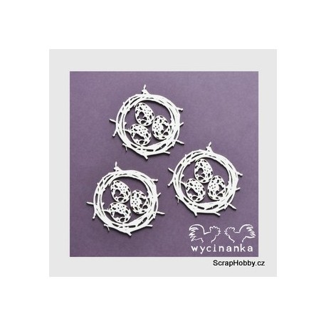 Hnízdo s vajíčky - 3ks