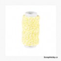 Dvoubarevný stáčený provázek - Žluto - bílý