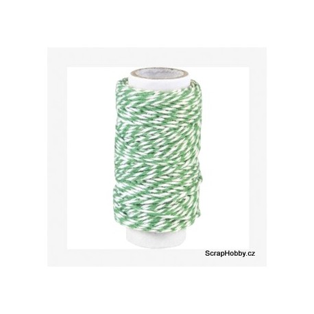 Dvoubarevný stáčený provázek - Modro - bílý