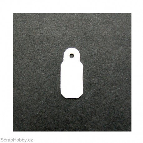 Visačky - obdelníkové - malé - 100ks - smetanové