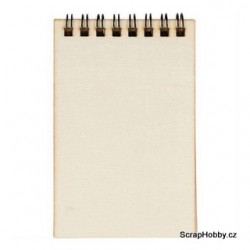 Poznámkový blok s dřevěnými deskami