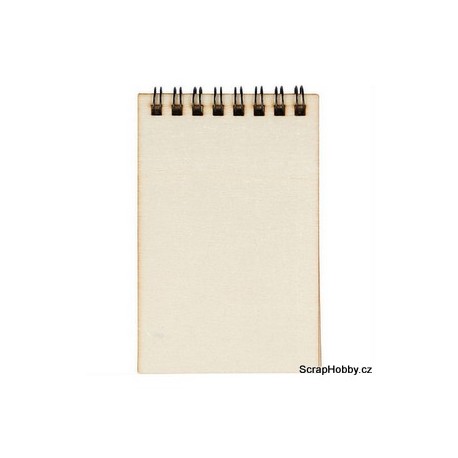 Poznámkový blok s dřevěnými deskami