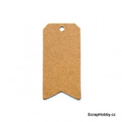 Visačky - obdelníkové s výsekem - 100ks