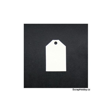 Visačky - kosené 7 x 4,5 - 50ks - krémové