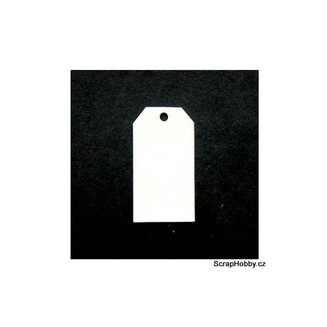 Visačky - obdelníkové - střední - 50ks - krémové