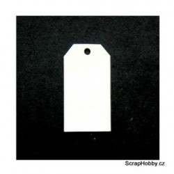 Visačky - obdelníkové - malé - 100ks - krémové