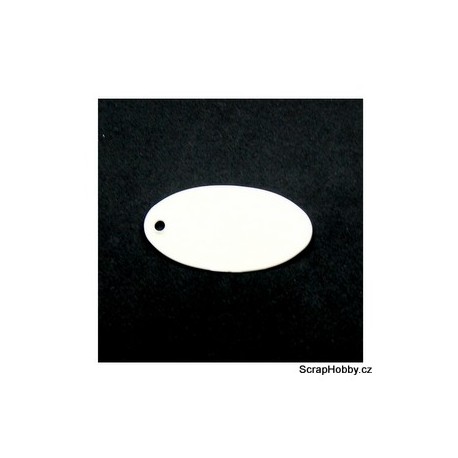 Visačky oválné - 50ks - krémové