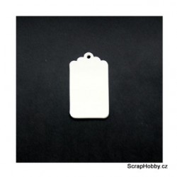 Visačky - s vlnkami 7,5 x 4,5 - 50ks - krémové