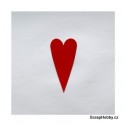 Srdíčka červená střední špičatá - 50 ks