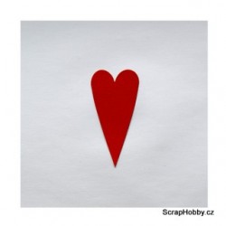 Srdíčka červená velká špičatá - 50 ks