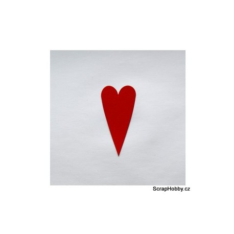 Srdíčka červená velká špičatá - 50 ks